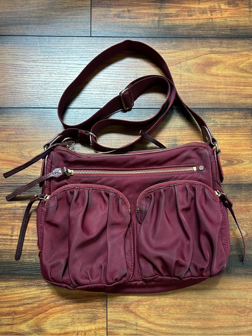 MZ Wallace Crossbody Maroon Red Crossbody Bag